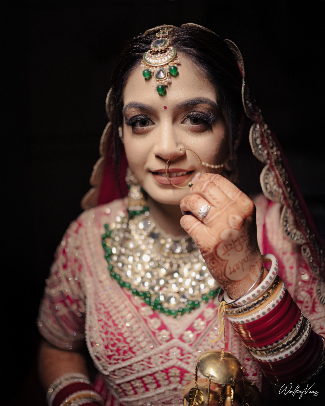 Beautiful Indian bride in traditional wedding attire